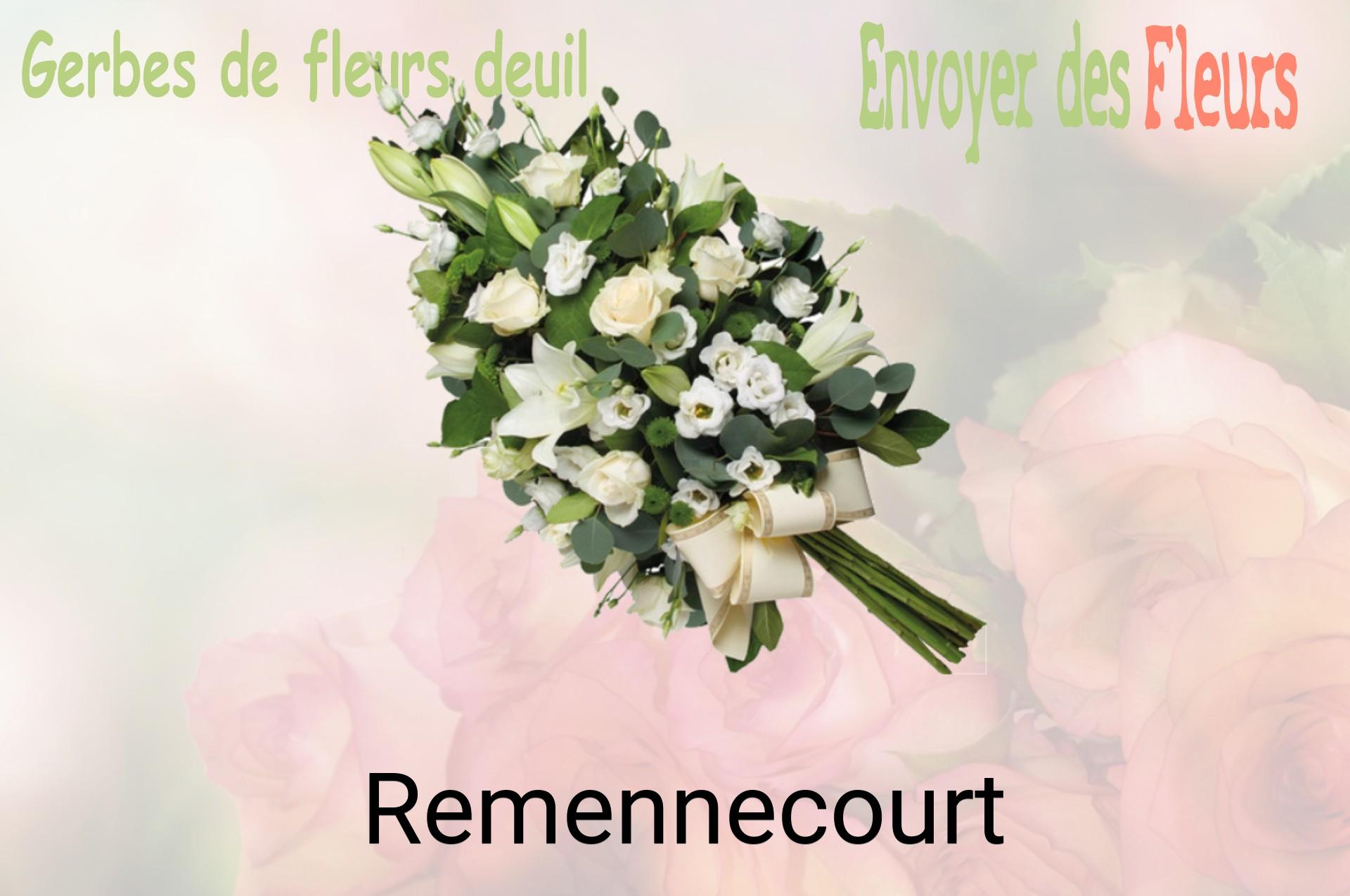 Gerbe de fleurs de deuil livrée à Remennecourt